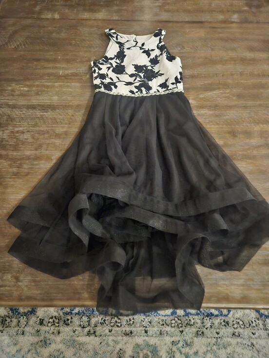 Speechless Other - Speechless Black and Cream Floral Tulle Dress